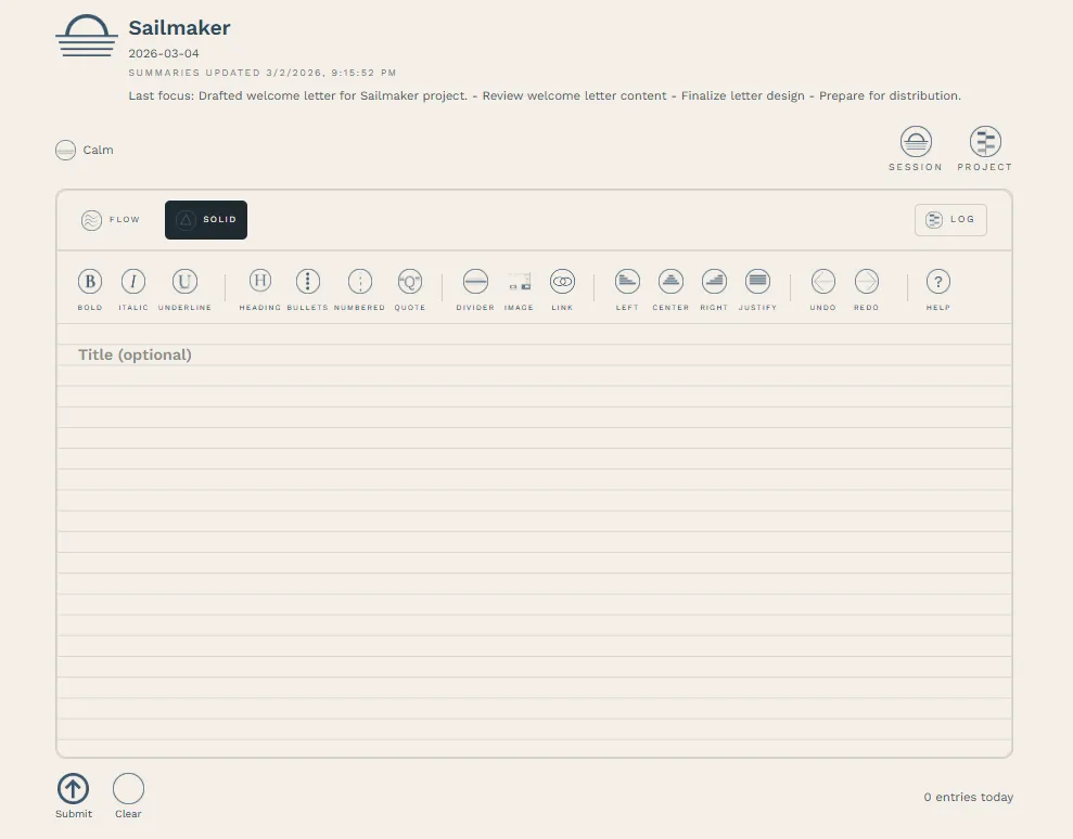 Scribe workspace snapshot